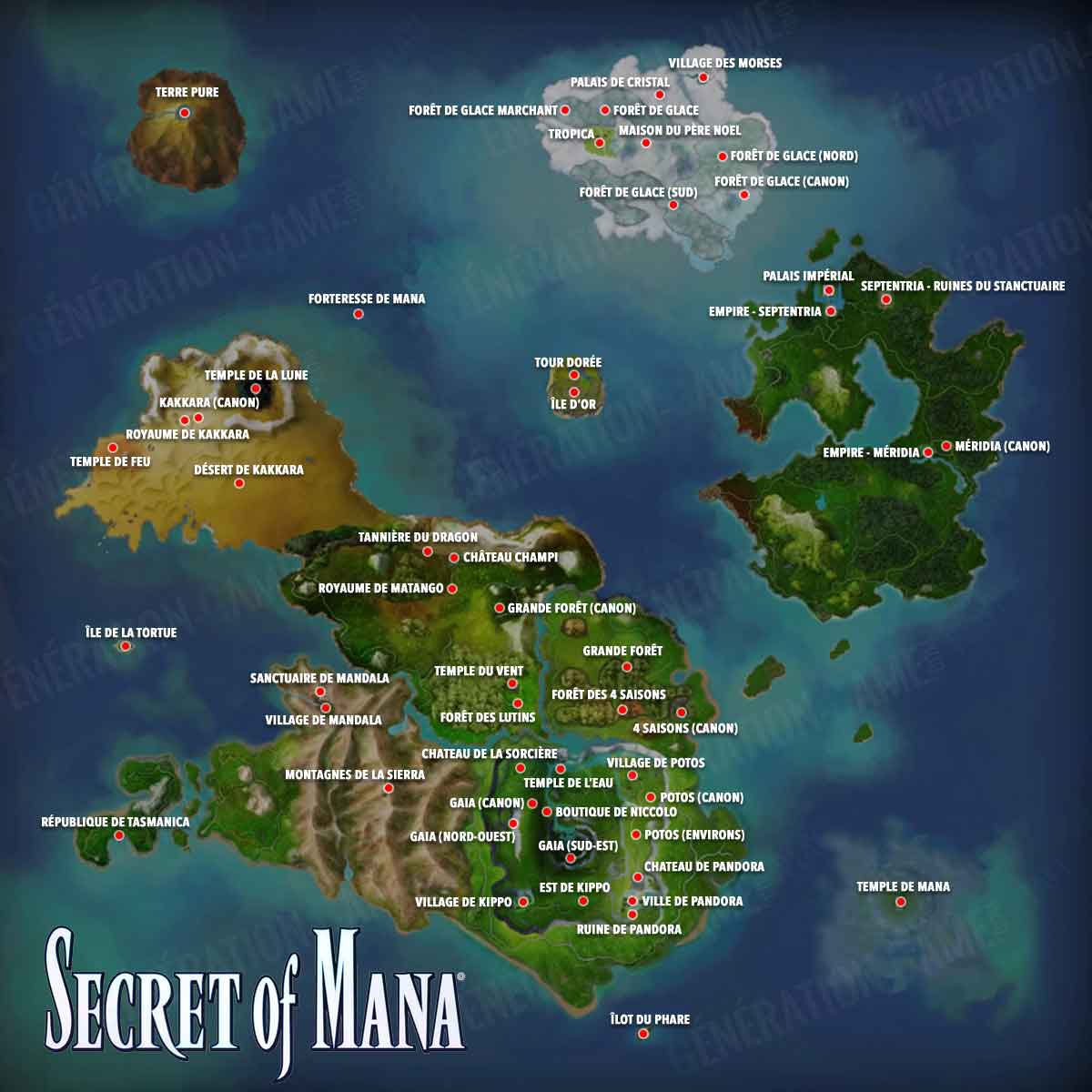 Carte Secret of Mana remake