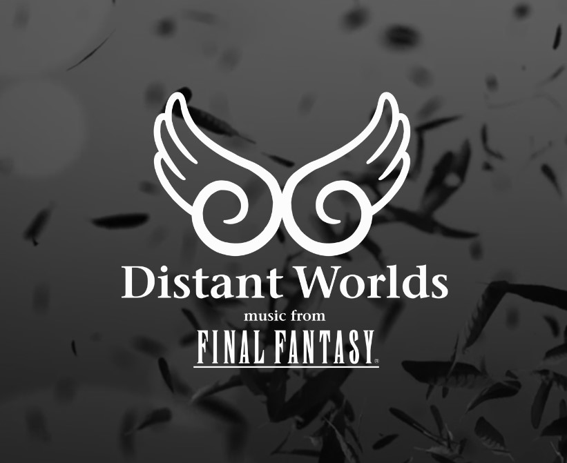 Logo affichant deux ailes stylisées et le texte "Distant Worlds music from Final Fantasy"