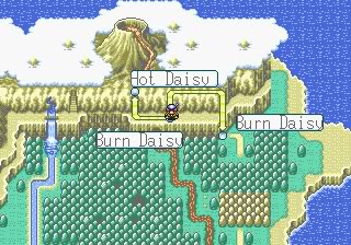 Capture d'écran de la mappemonde, illustrant les longs déplacements à travers les chemins sinueux