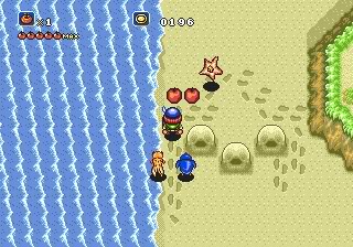 Capture d'écran montrant des pommes qu'on trouve pour récupérer des points de vie